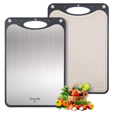 Pracfit tabla de cortar titanio para carne, higiene y cortes precisos.