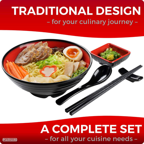 Practimondo cucharas para ramen con diseño ergonómico.
