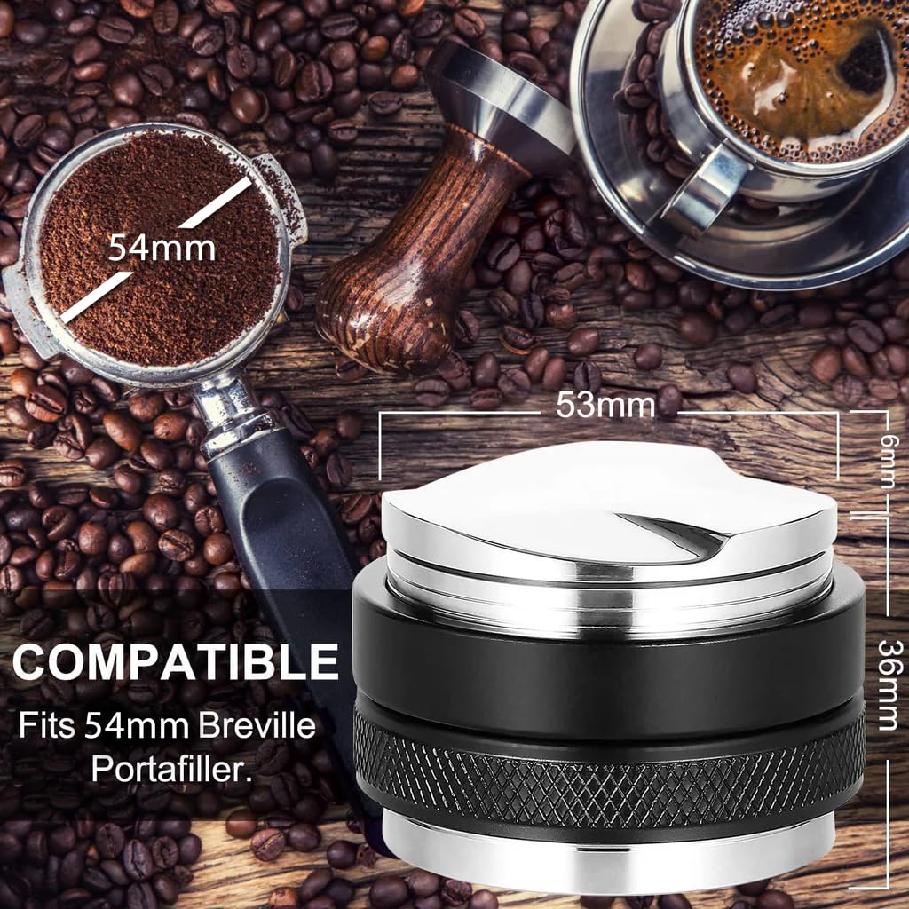 Practimondo prensador 53mm con mango de aluminio para mayor ergonomía