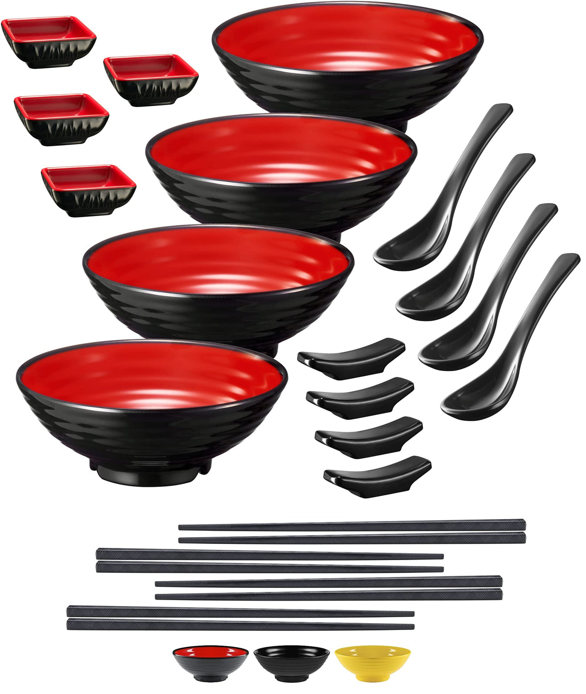 Practimondo set de cuencos ramen 32 onzas para comidas abundantes.