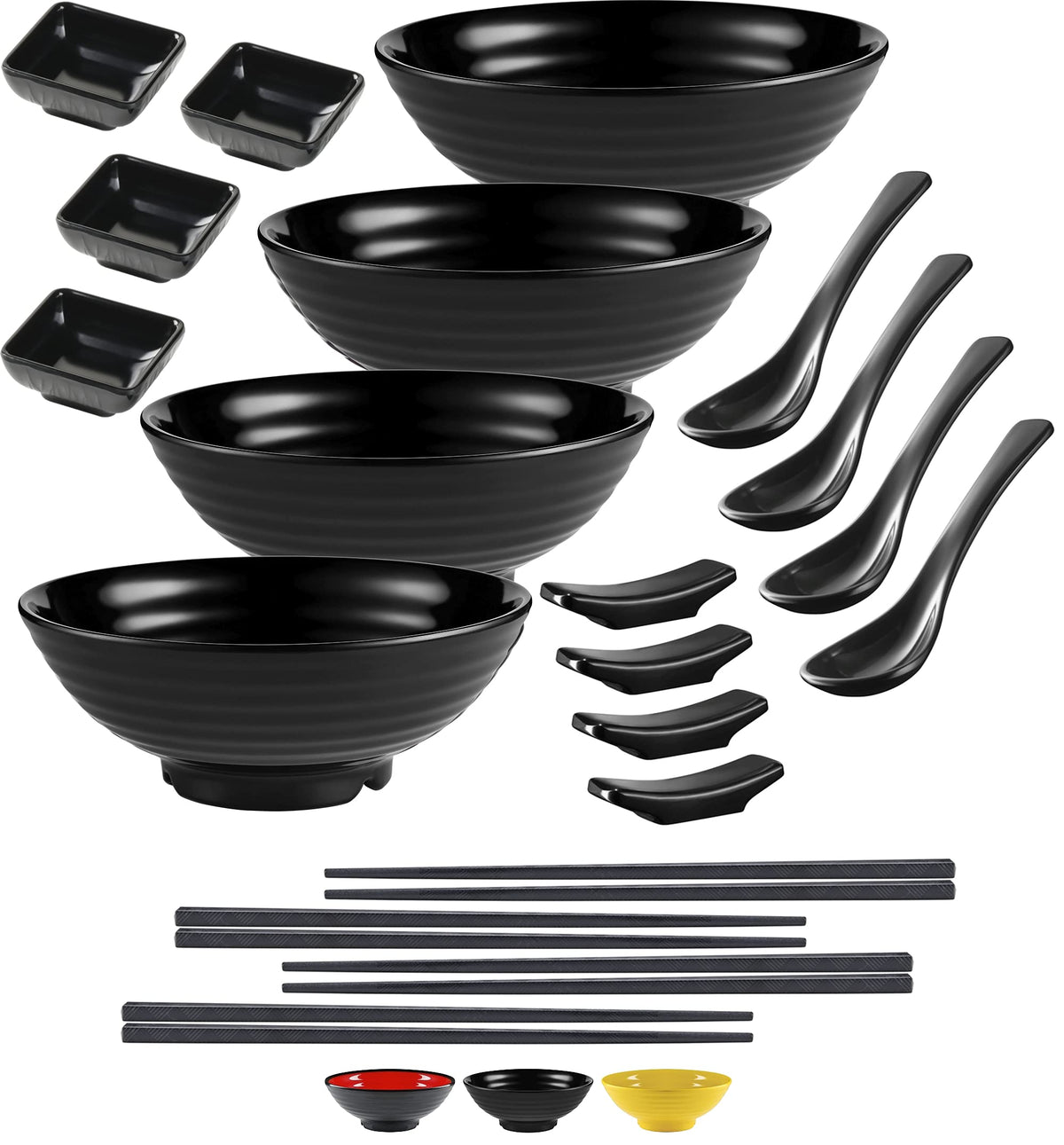Practimondo tazón ramen 32oz, apto para lavavajillas, ideal para porciones generosas.