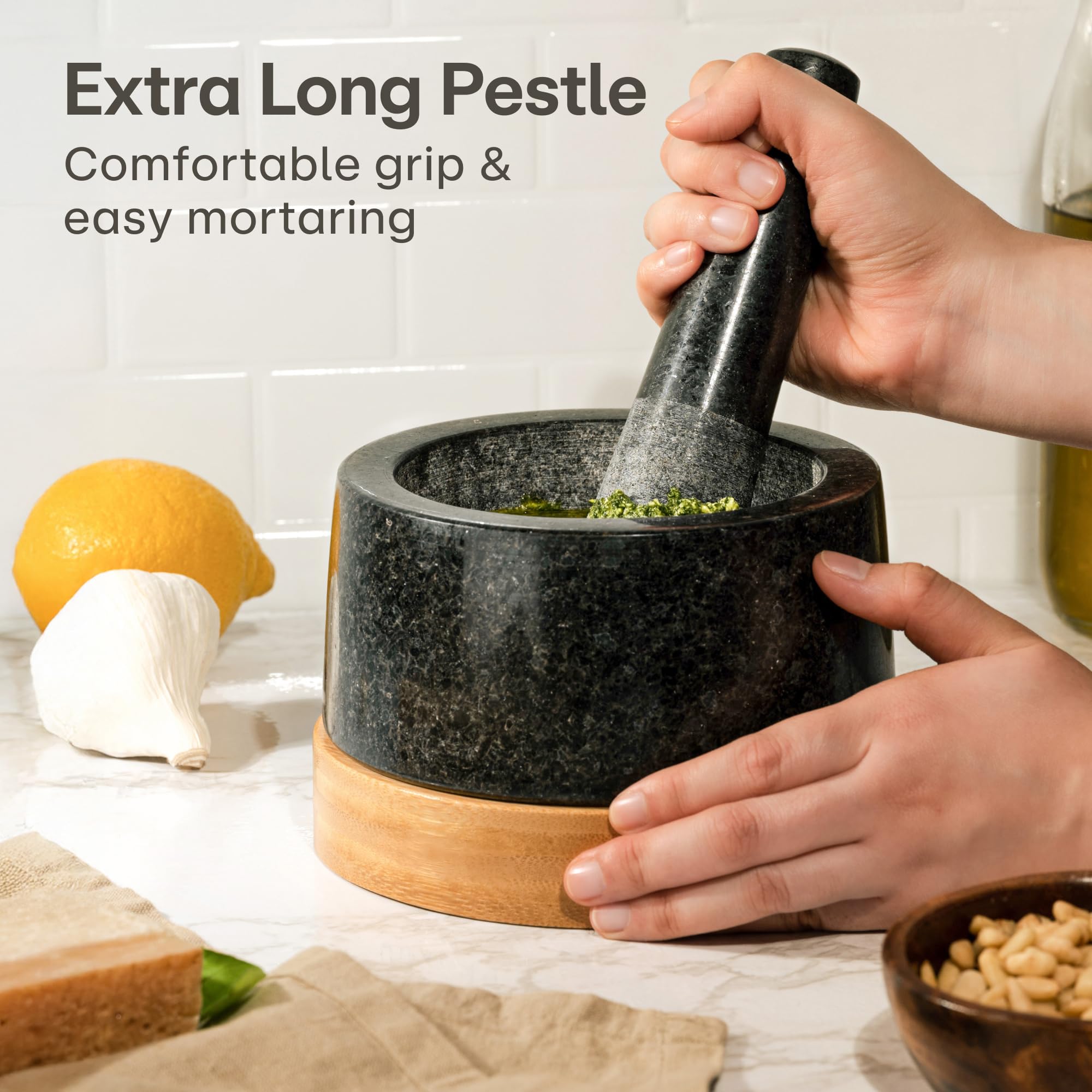 Praknu mortero-pilon especias molidas con mayor sabor y control.