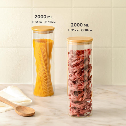 Praknu tapas de bambu con sello hermetico para frescura