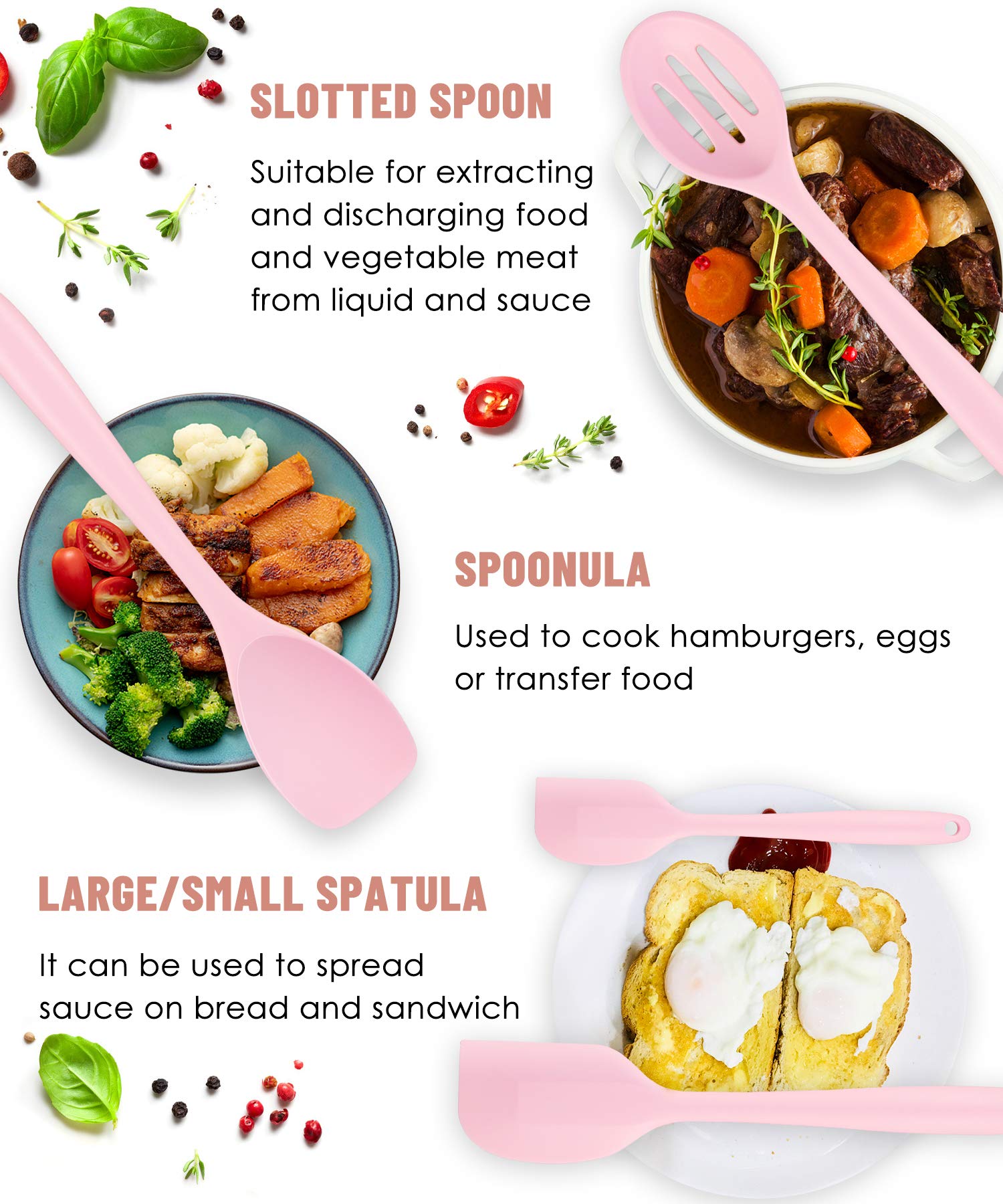 Pranski pinza cocina de silicona, segura para manipular alimentos sin deslizar.