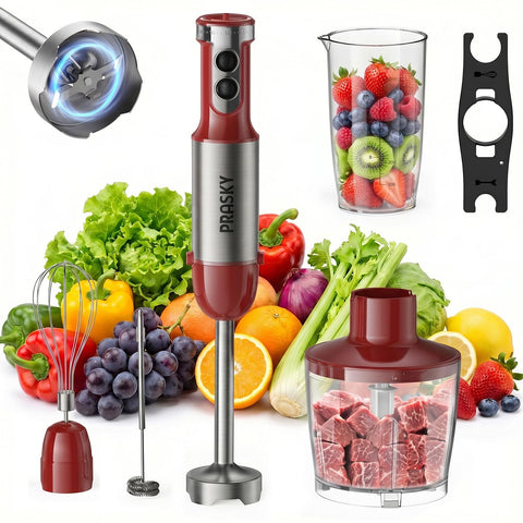 Prasky batidora frontal con accesorios, solución multifunción para cocina