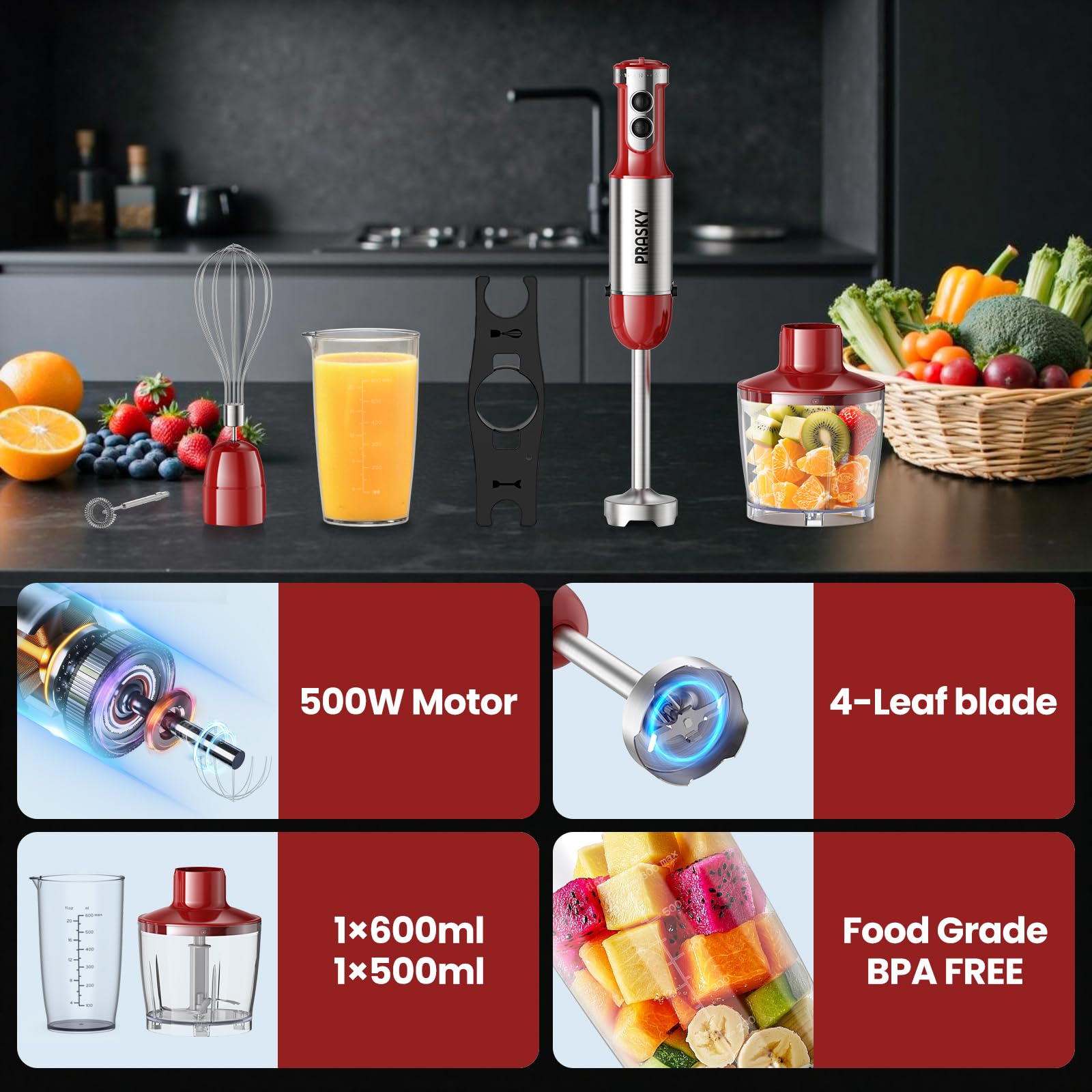 Prasky vaso 600 ml con batido cremoso listo para servir rápidamente