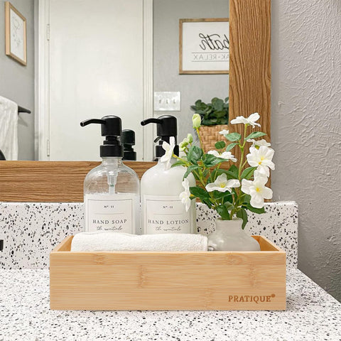PRATIQUE Diseño elegante en bambú, complemento decorativo para cajones.
