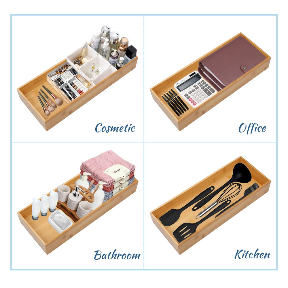 PRATIQUE organizador para baño en bambú, mantiene pequeños productos ordenados.