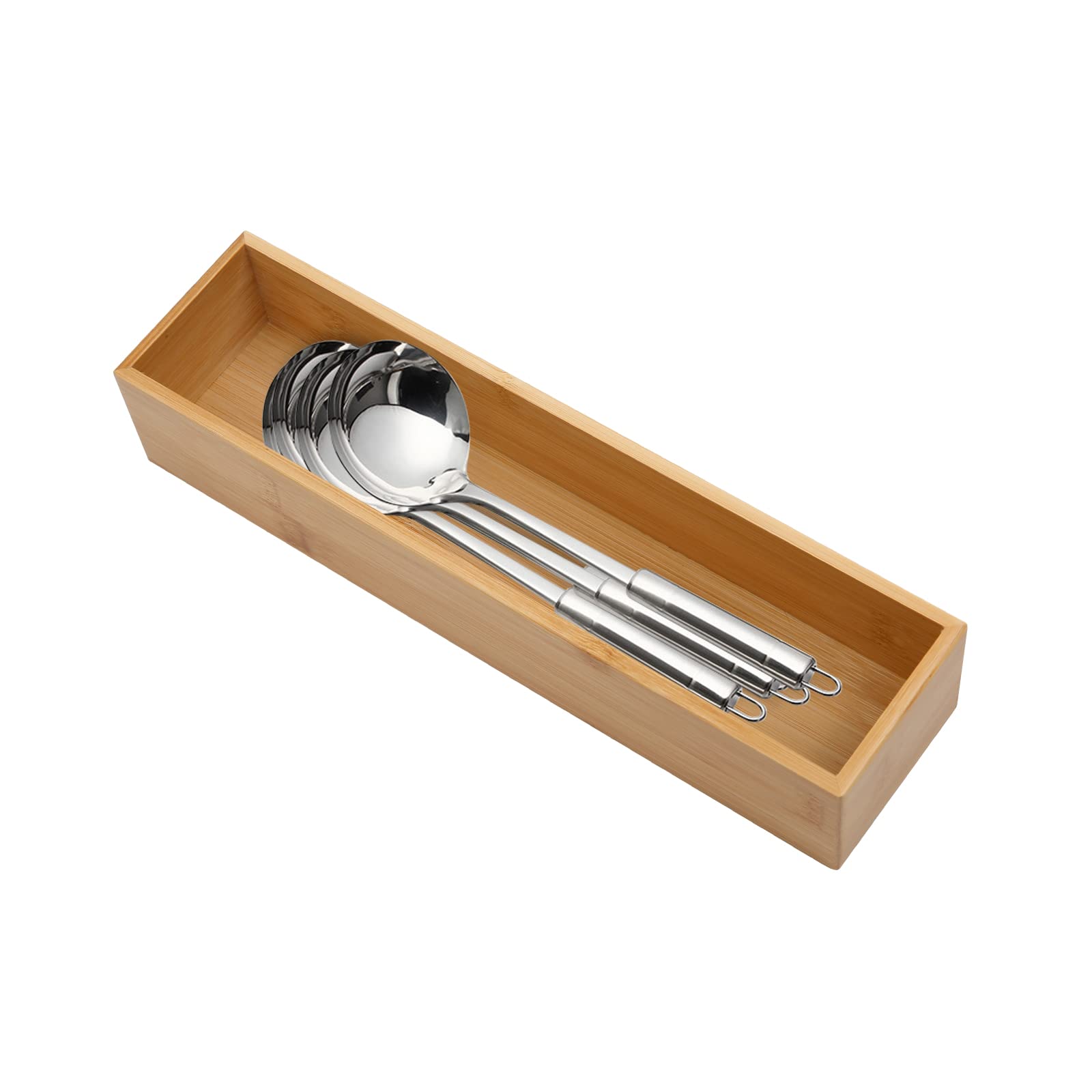 PRATIQUE organizador de joyas en bambú, mantiene anillos y collares ordenados.