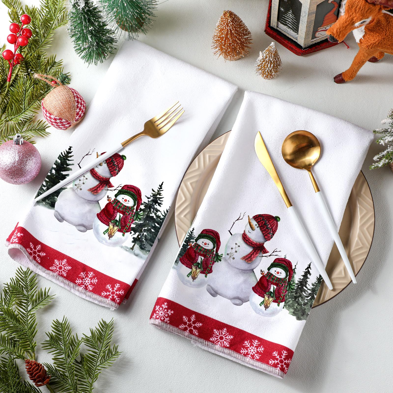 Toalla Preboun con conejos, diseño festivo para decorar cocinas y secar