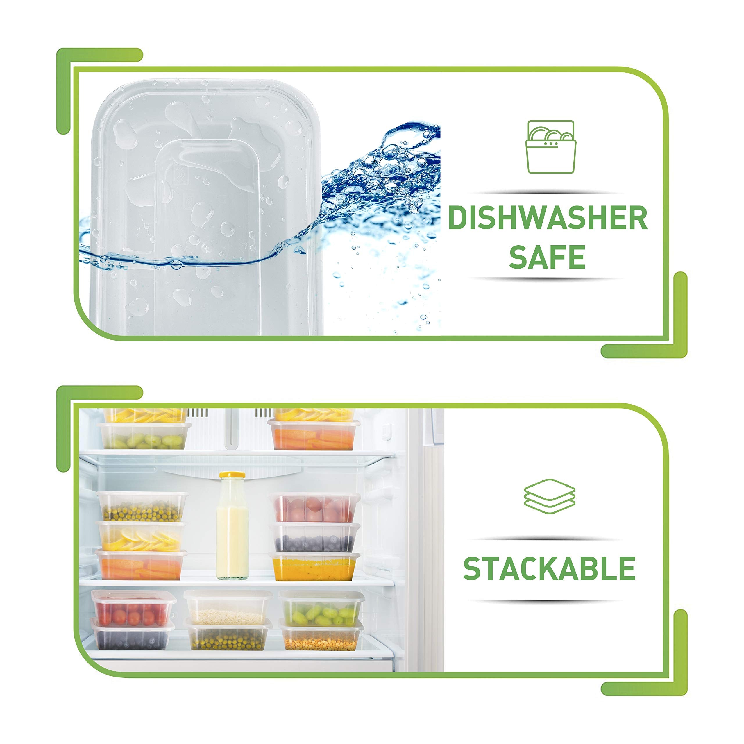 Recipientes Prep Naturals aptos para congelador mantienen sobras frescas.