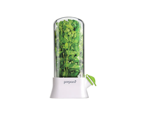 Base de agua de Prepara Herb Savor Eco mantiene hierbas frescas con hidratación óptima.