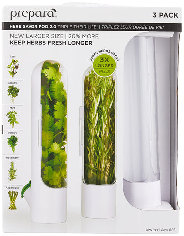 Prepara Herb Savor Pod 2.0 en nevera, mantiene hierbas hasta 3 semanas.