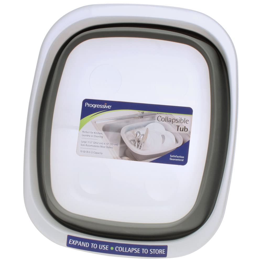 Balde plegable PrepWorks con pies elevados para drenaje eficiente.