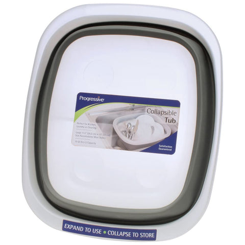 Balde plegable PrepWorks con pies elevados para drenaje eficiente.
