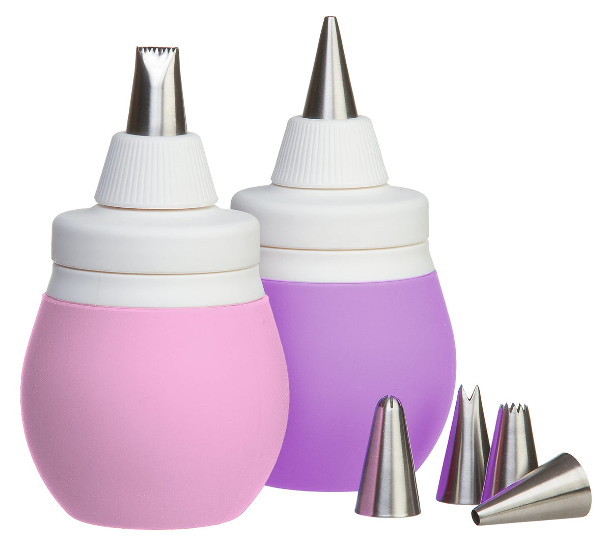Prepworks glaseado rosa con bulbo para decorar galletas y pasteles.