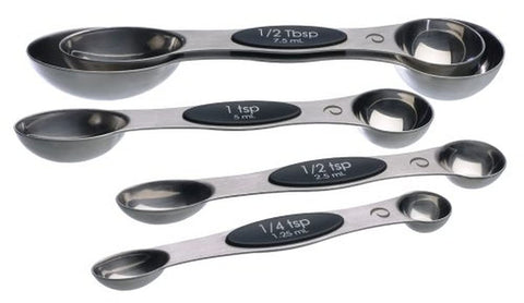 Cucharas de medición PrepWorks magnéticas para mantener juntas las piezas.