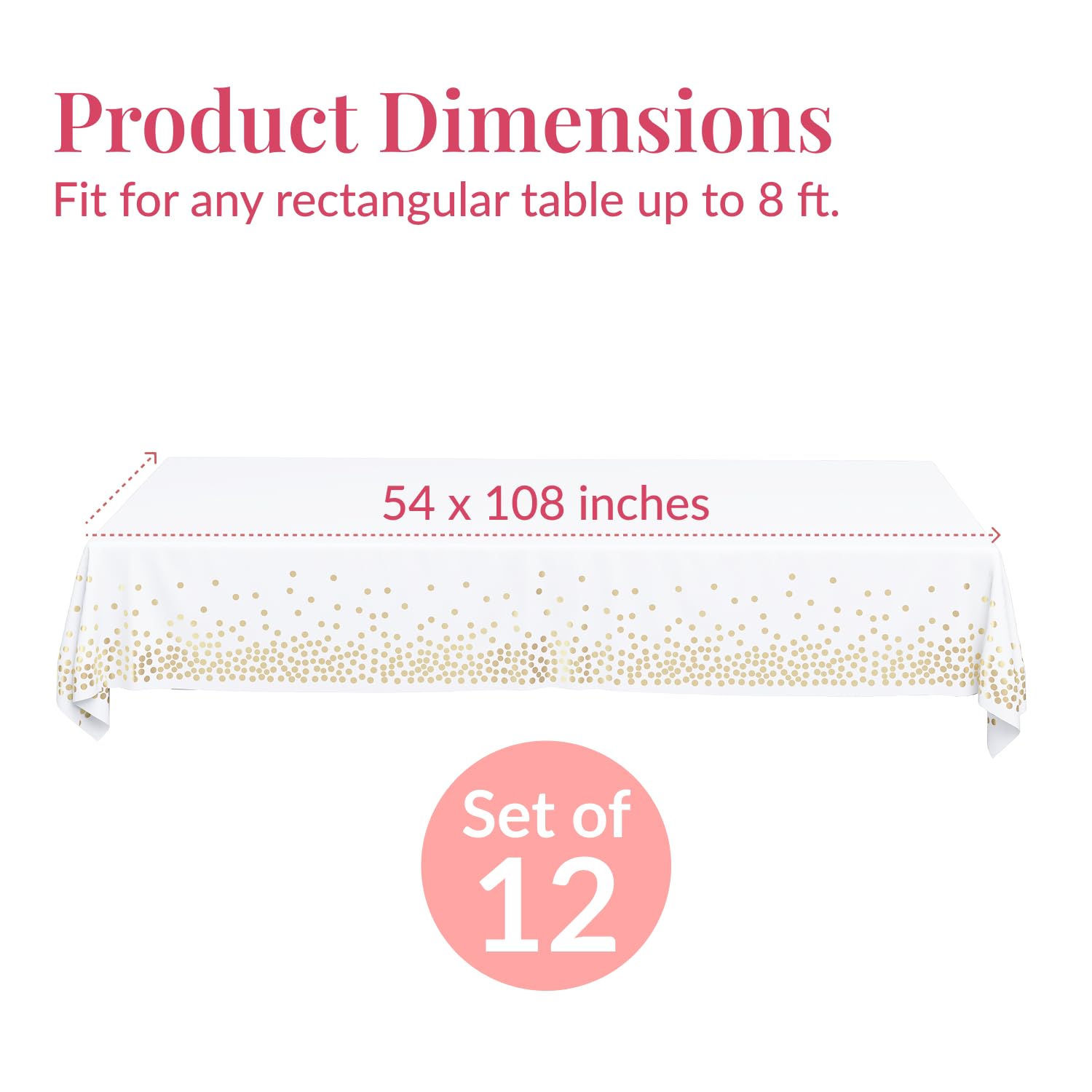 Mantel impermeable Prestee para eventos 54x108, mantiene la superficie limpia.