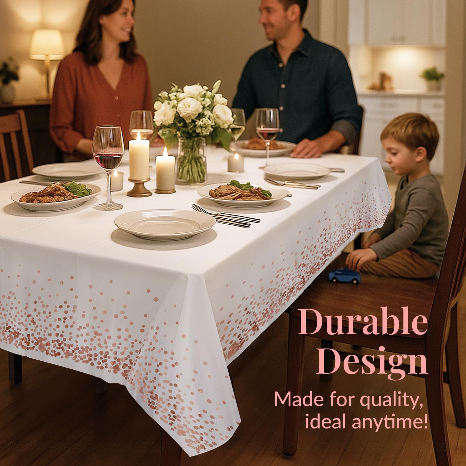 Mantel Prestee impermeable, ideal para fiestas con derrames.