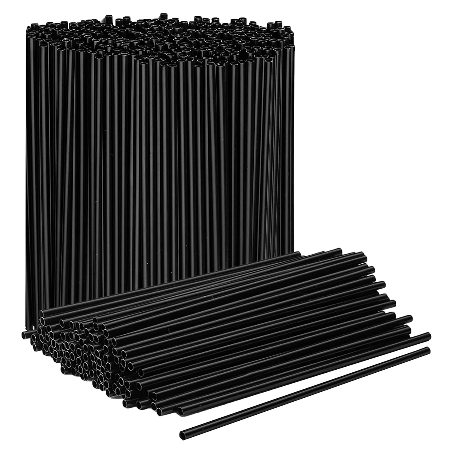 Palitos de mezcla Prestee de 5 pulgadas negros para café y bebidas.