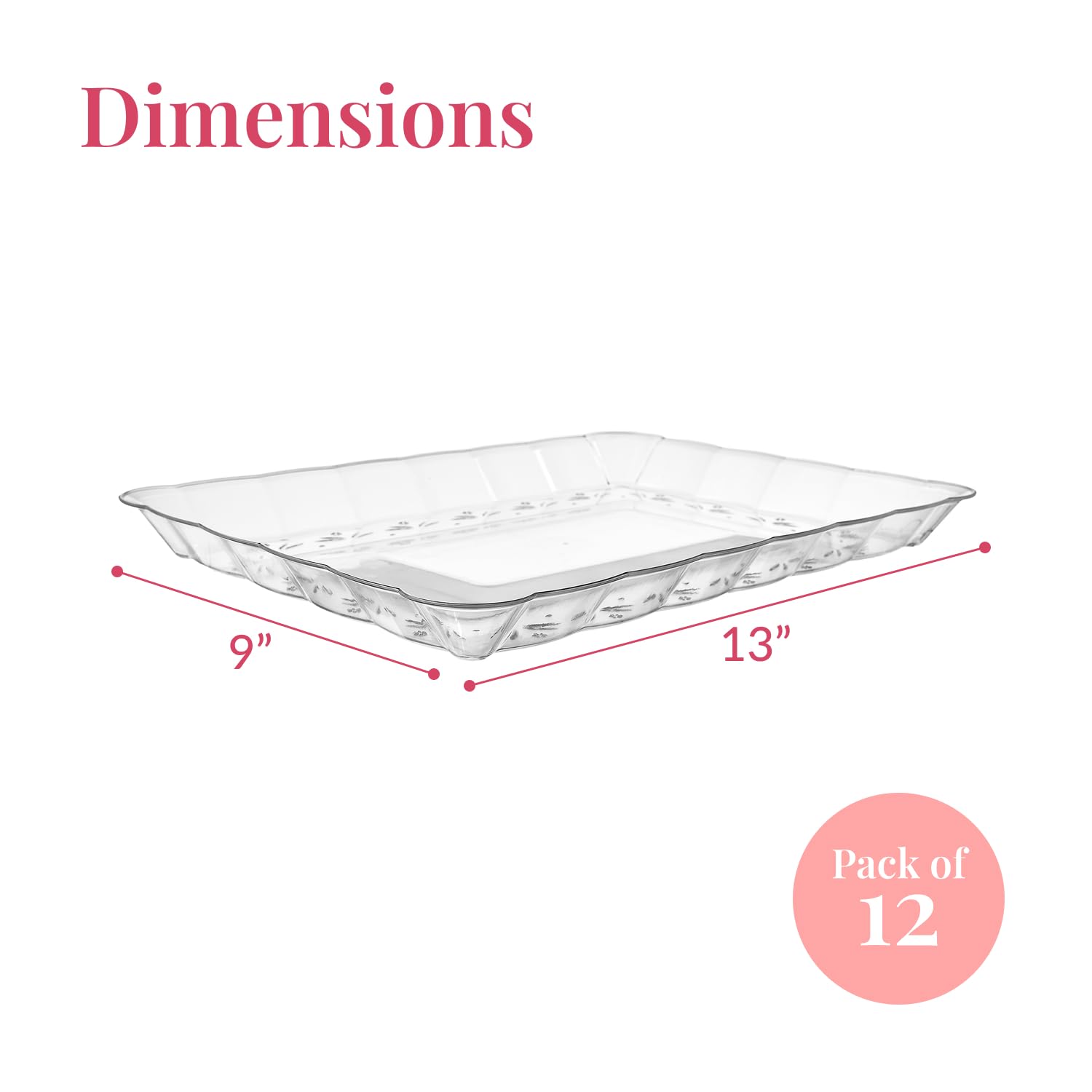 Plato rectangular Prestee para snacks, ideal para buffets y reuniones
