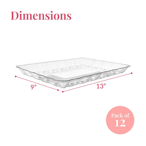 Plato rectangular Prestee para snacks, ideal para buffets y reuniones