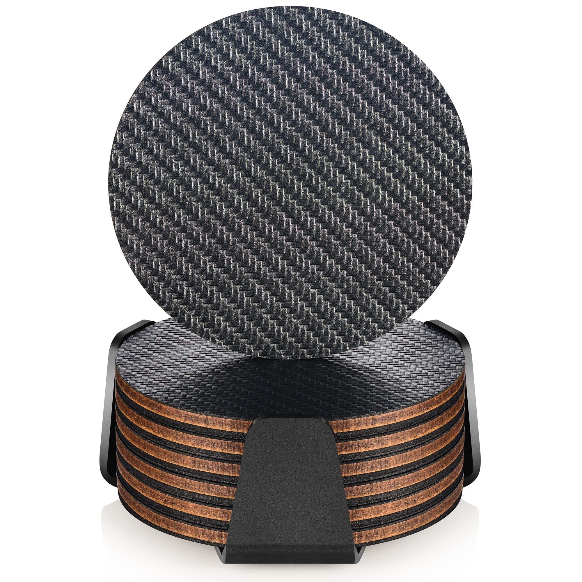 Prestone Prestige posavasos carbono madera con soporte protege muebles