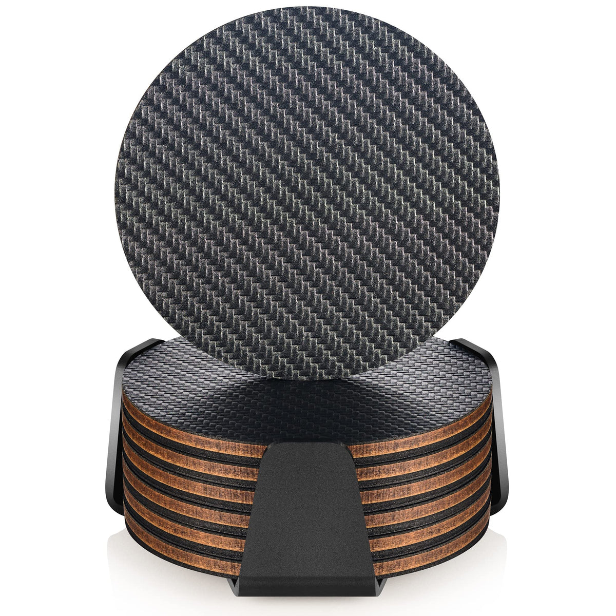 Prestone Prestige posavasos carbono madera con soporte protege muebles