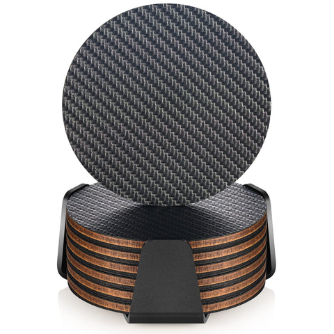 Prestone Prestige posavasos carbono madera con soporte protege muebles