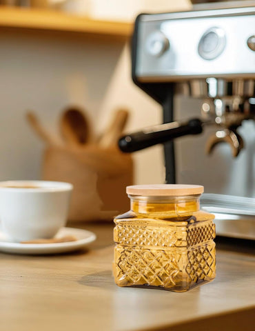 Frasco ambar Prettidecor, color cálido para alimentos