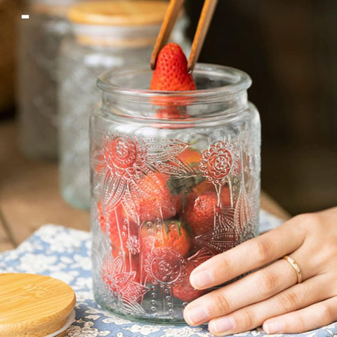 Frasco de vidrio Prettidecor para azúcar, galletas y bocadillos, con tapa hermética.