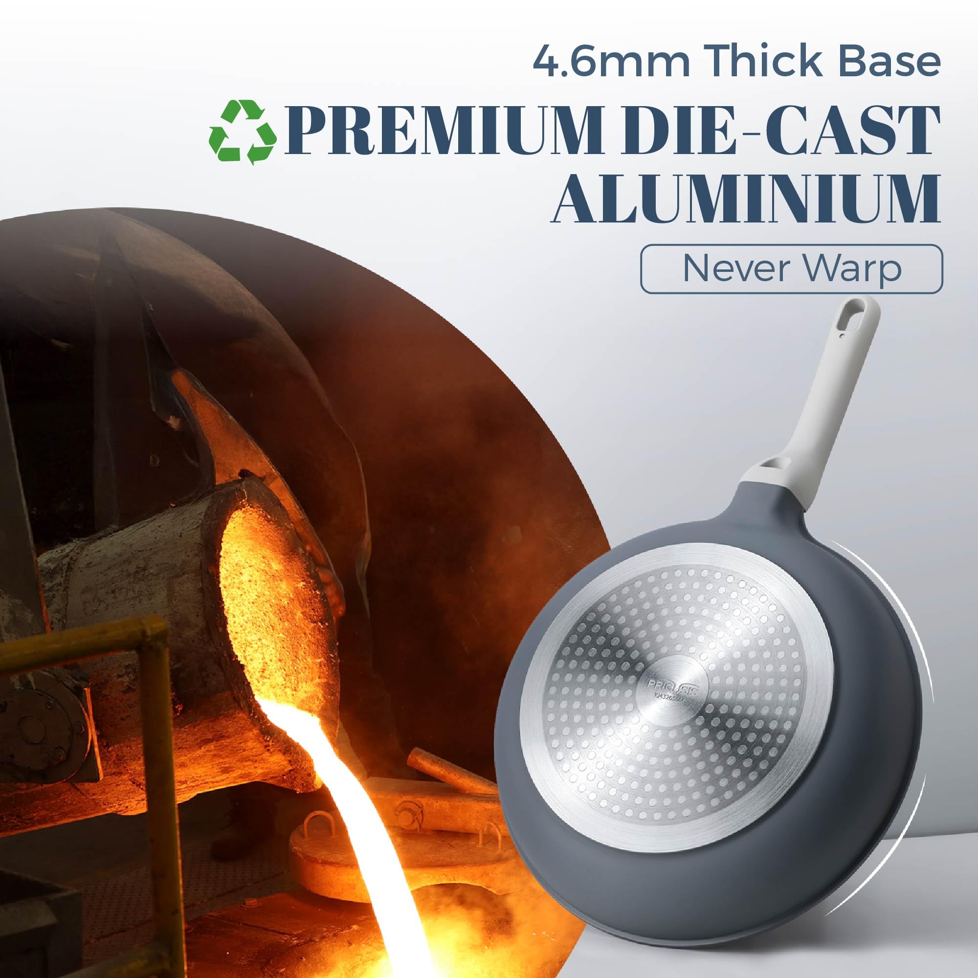 PRICUSIS Base de inducción facilita cocción rápida y uniforme.