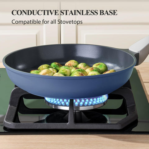 PRICUSIS sartén antiadherente para inducción y horno, versátil para varias recetas.