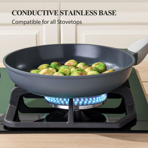 PRICUSIS sartén antiadherente para huevos en 8pulgadas, ideal para tortillas ligeras.