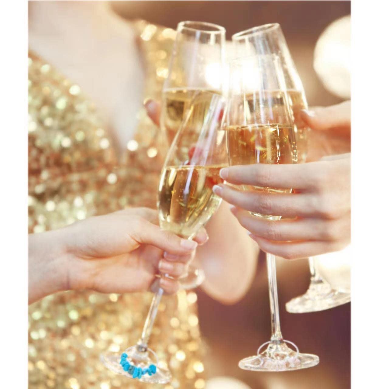 Pride & par adornos de vidrio para copas de boda, perfecto para fiestas