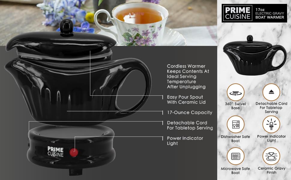 Prime Cuisine, indicador de potencia indica si está caliente.