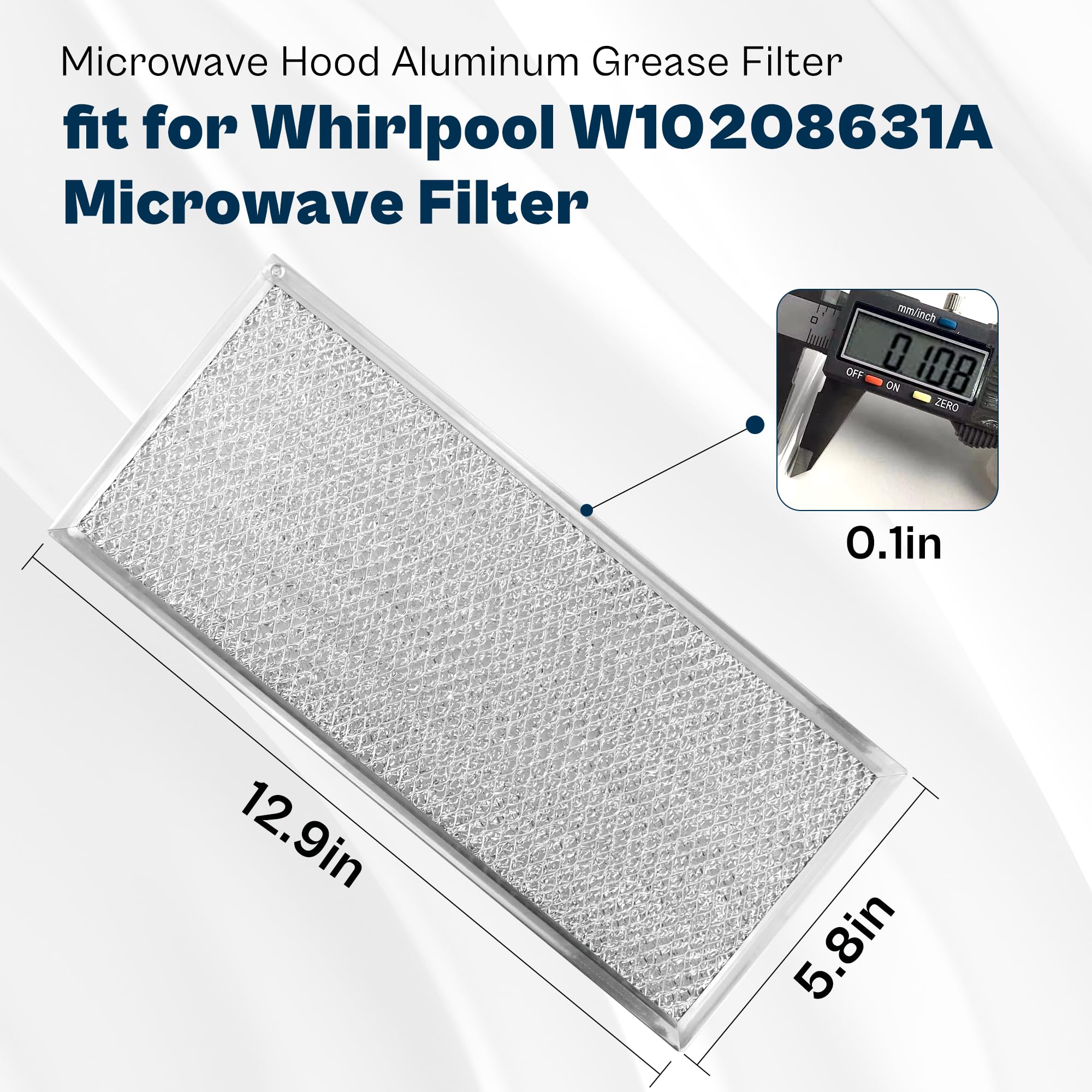 prime&swift filtro grasa microondas 13x6: compatible con Maytag para instalación sencilla