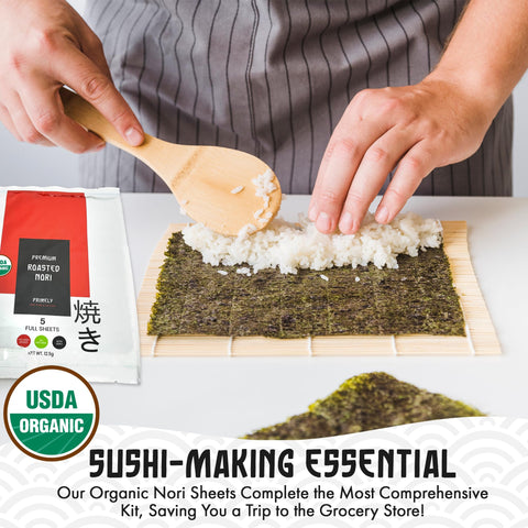 Kit para principiantes de Primely para cocinar sushi en casa.