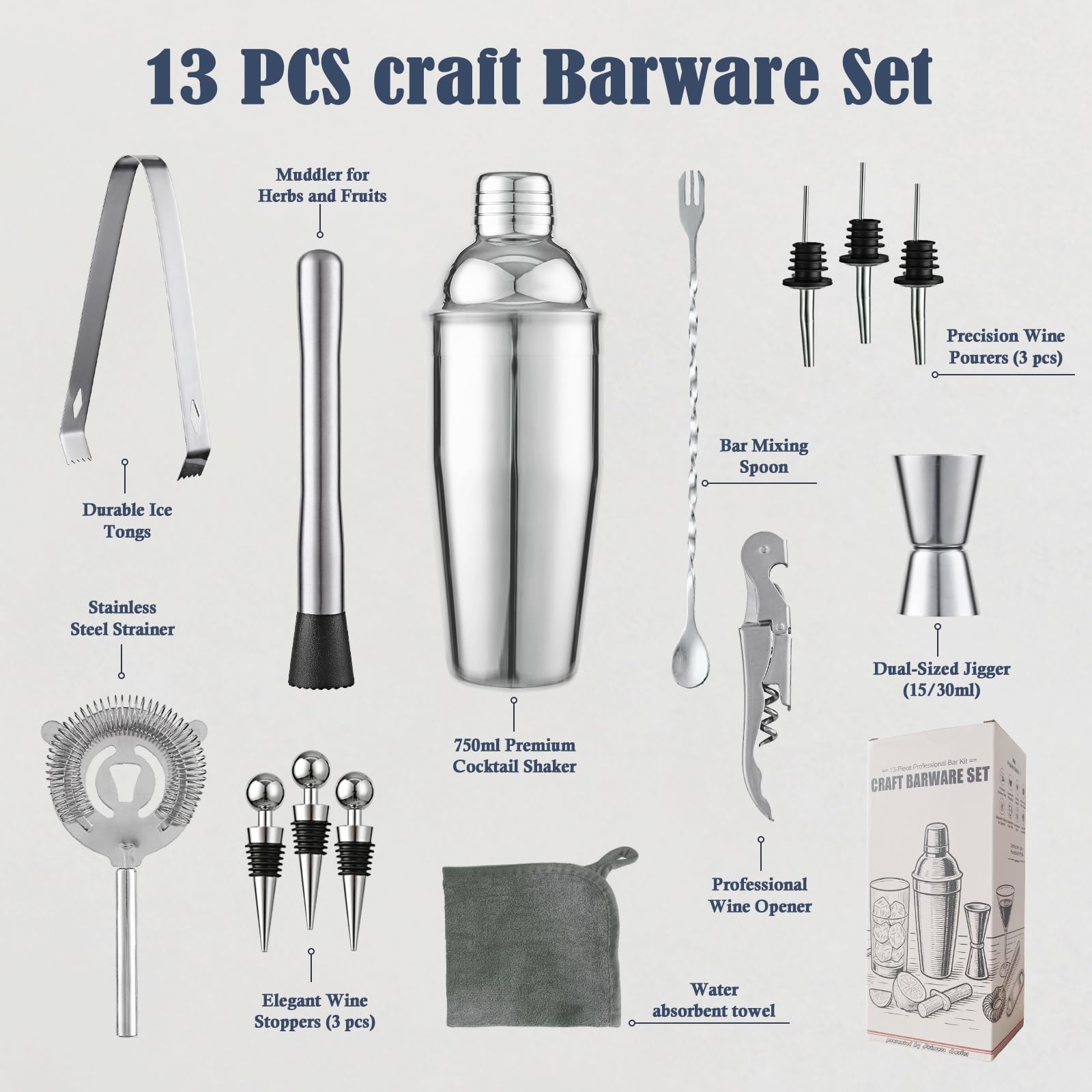 Primero Basics medidor para cócteles 1 oz a 2 oz con precisión