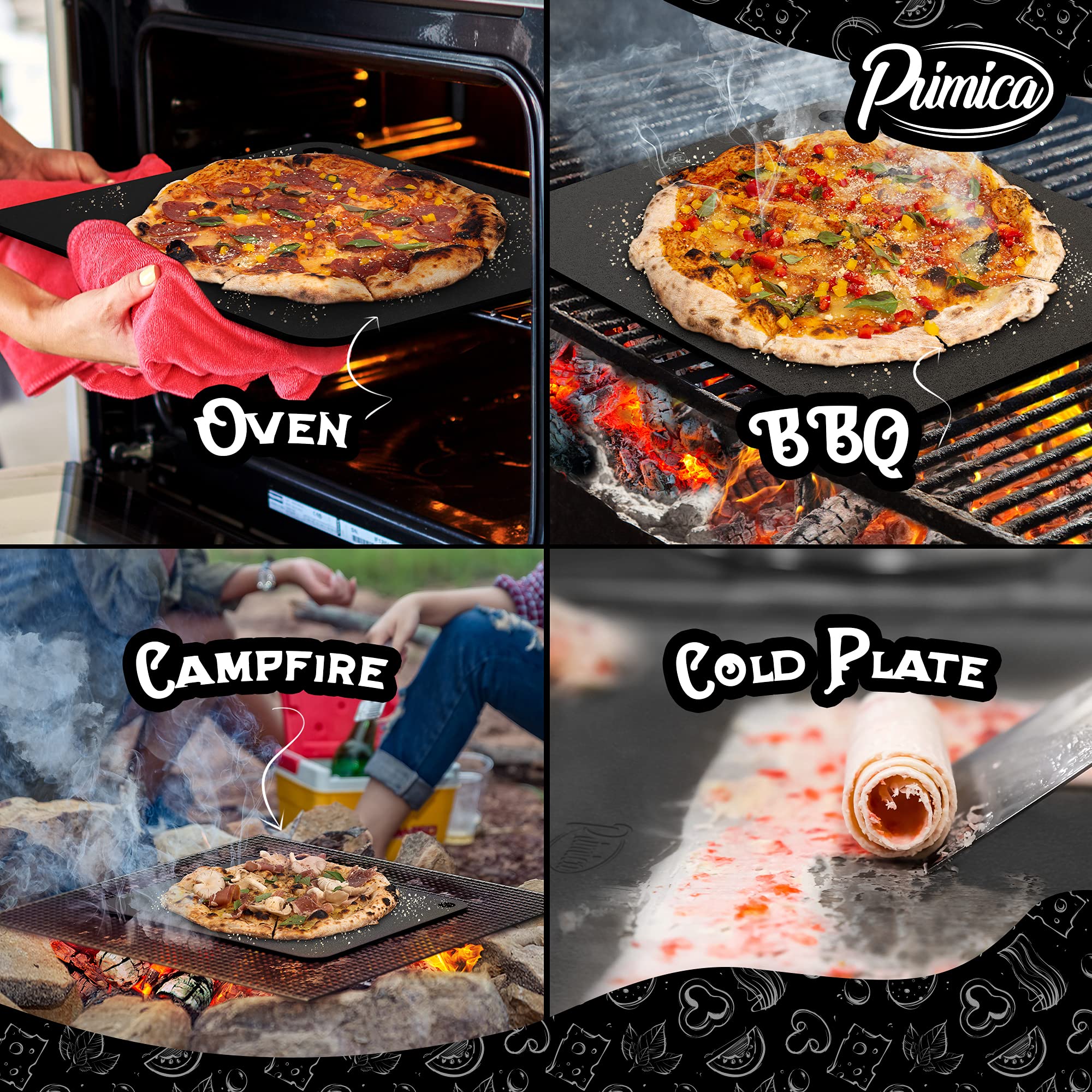 Primica Pizza Steel XL: uso rápido en horno para cena en minutos