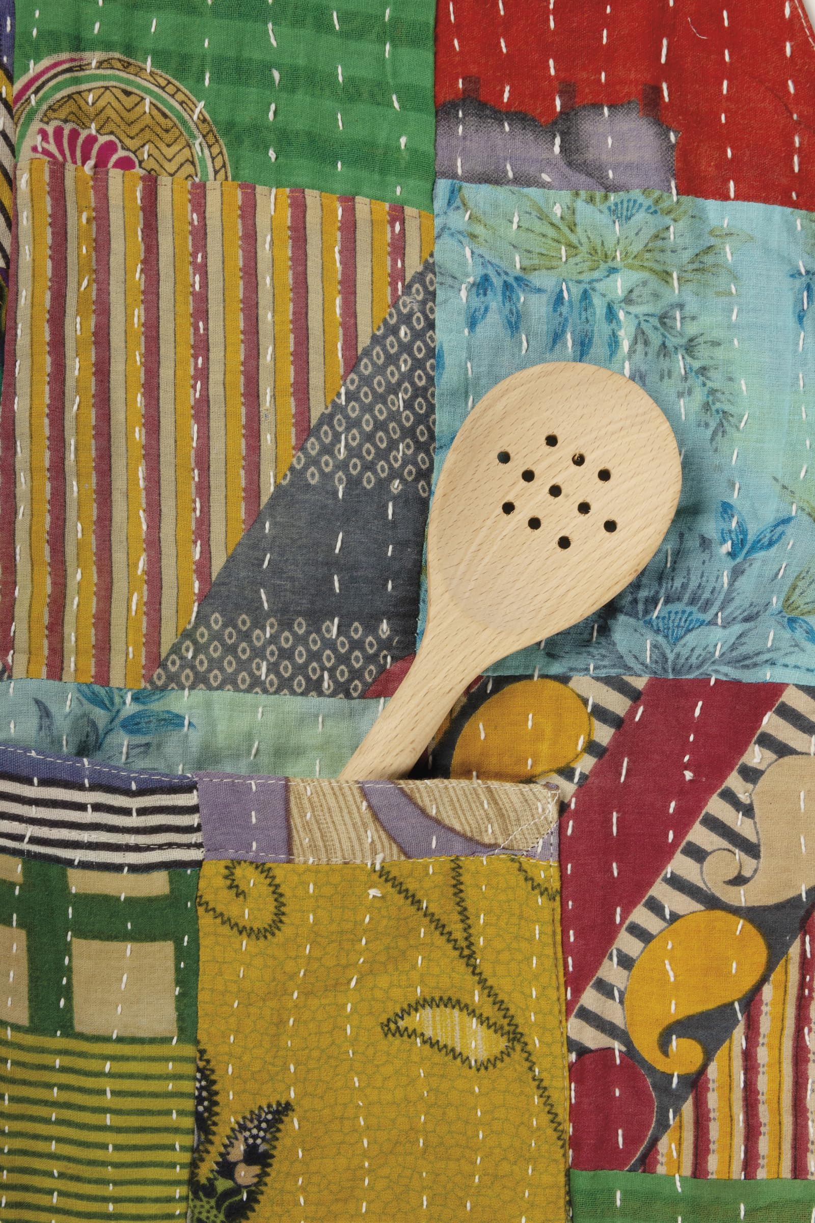 Primitives by Kathy delantal Kantha, colores únicos en cada pieza