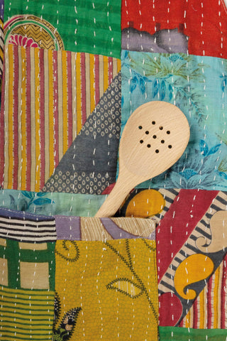 Primitives by Kathy delantal Kantha, colores únicos en cada pieza