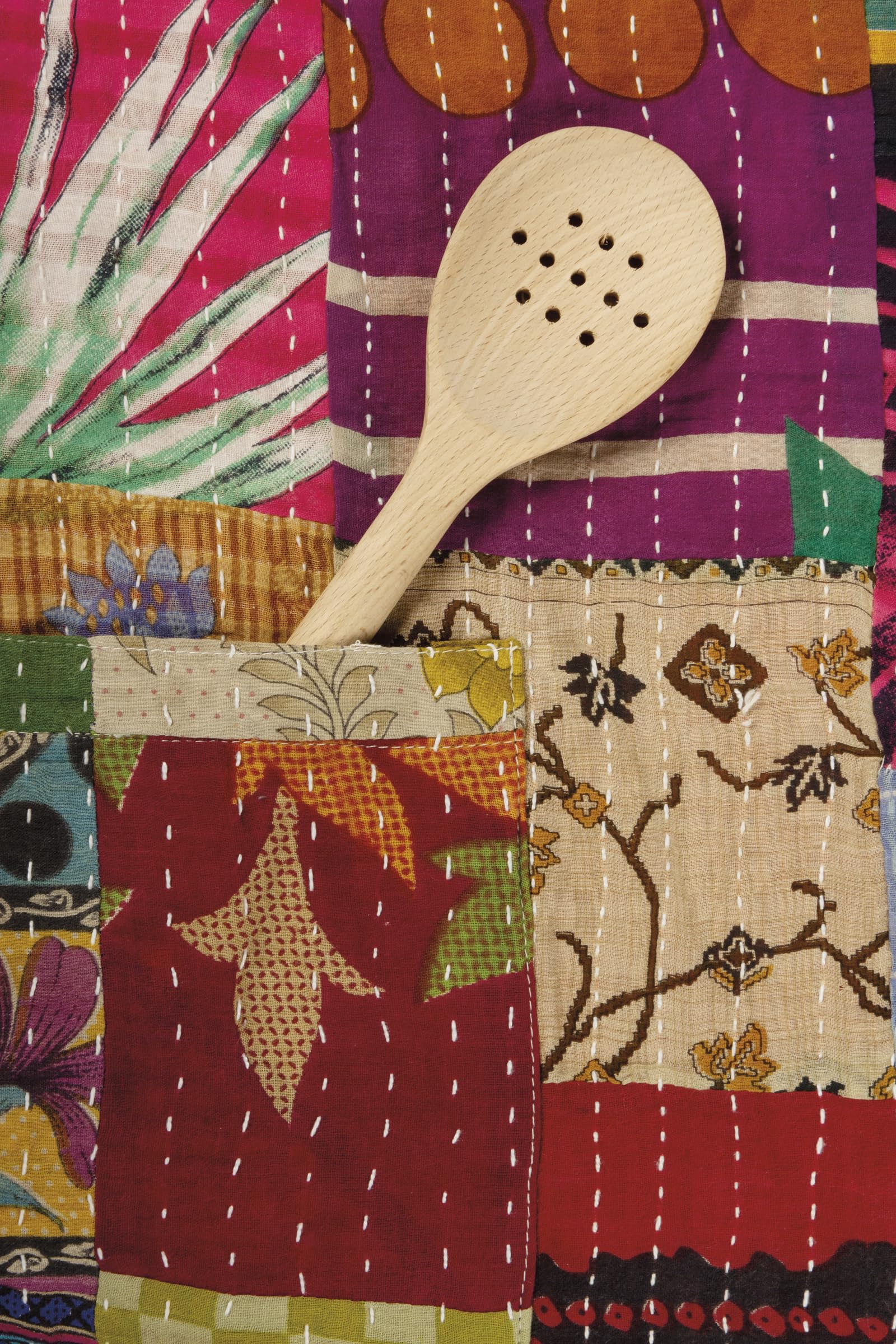 Primitives by Kathy delantal Kantha, lavable a máquina para uso diario