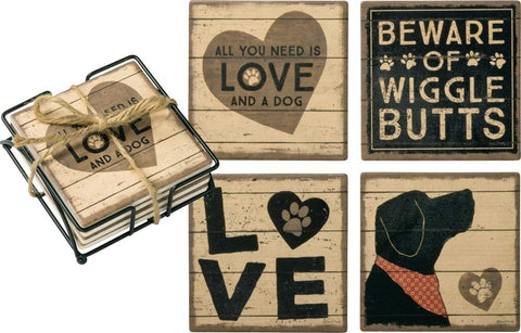 Primitives by Kathy posavasos piedra diseño colitas móviles para mesa.
