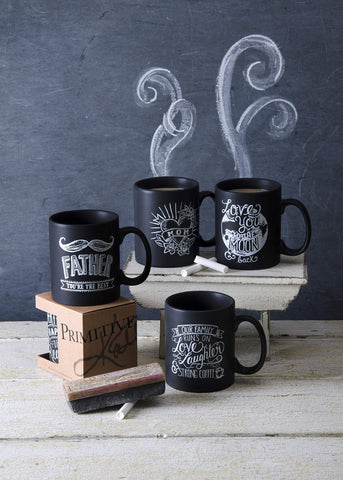 Primitives by Kathy taza 20 oz arte a tiza apta para microondas