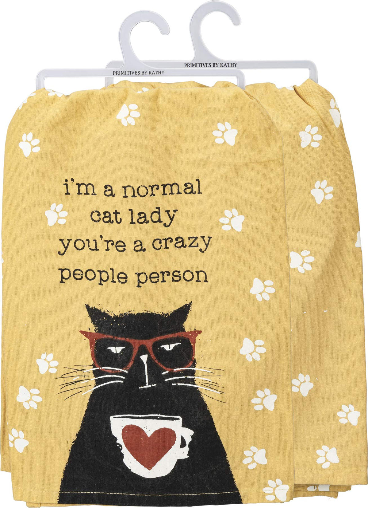 Toalla Primitives by Kathy con diseño de gato, suave y absorbente para cocina.