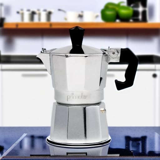 Primula Classic cafetera estufa: chorro de espresso en la parte superior para un aroma rico.