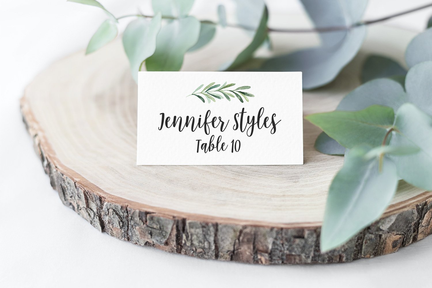 Printed Party placas de mesa rama, resistentes y listas para escribir nombres y mensajes.