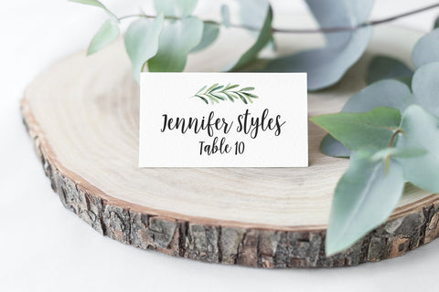 Printed Party placas de mesa rama, resistentes y listas para escribir nombres y mensajes.