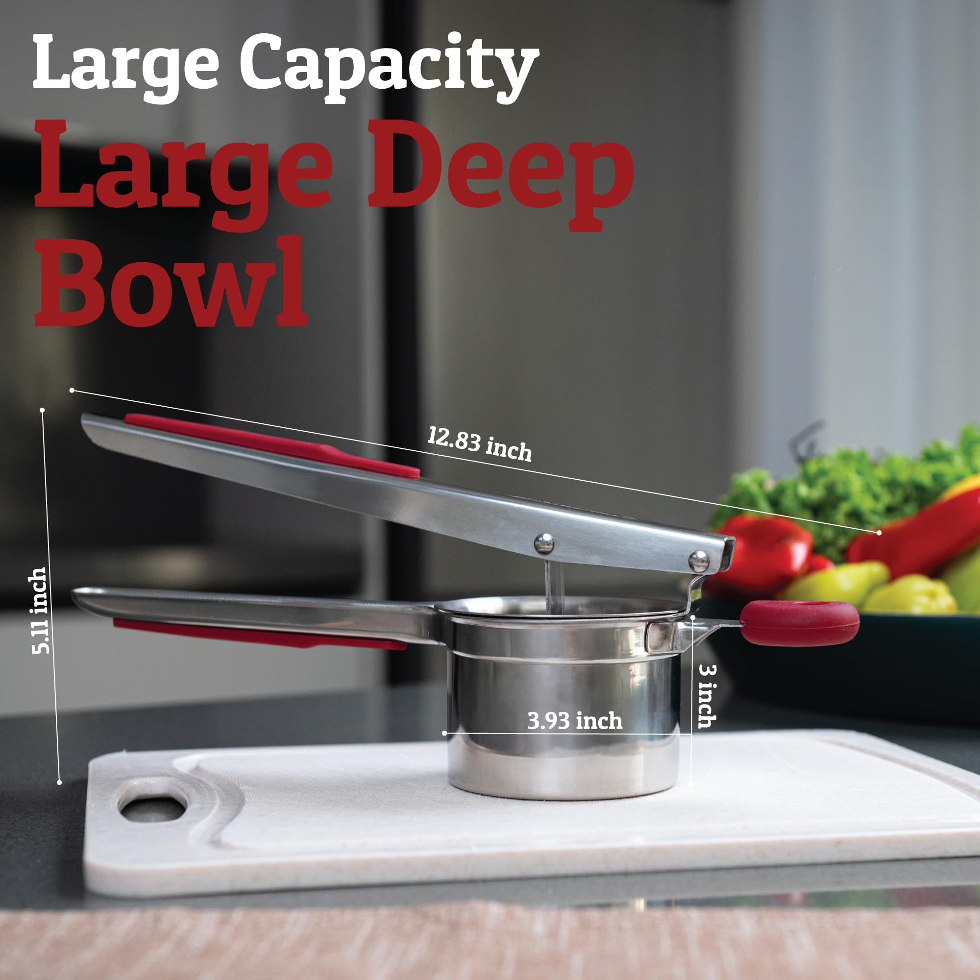 PriorityChef acabado-rojo-brillante: acabado en rojo aporta estilo a la cocina.